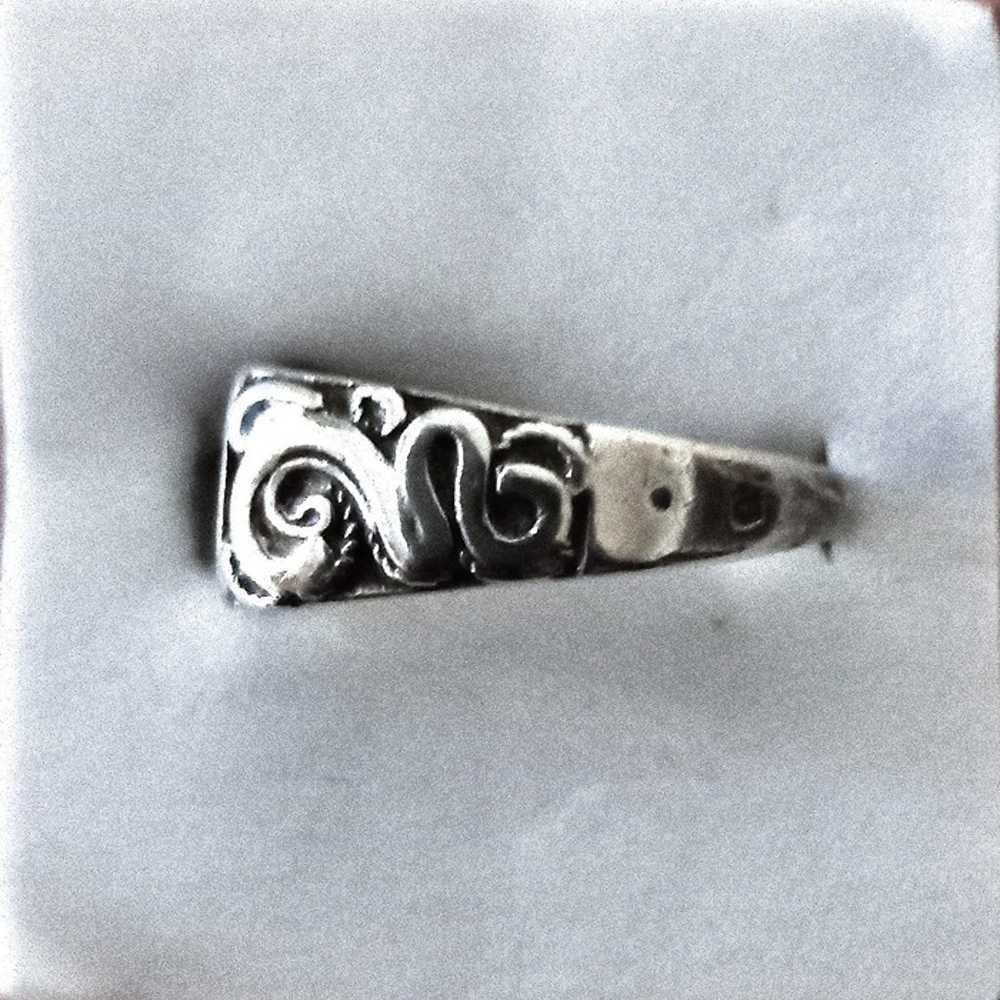 Vintage Sterling Silver Ring 'Seal Ring' - image 3