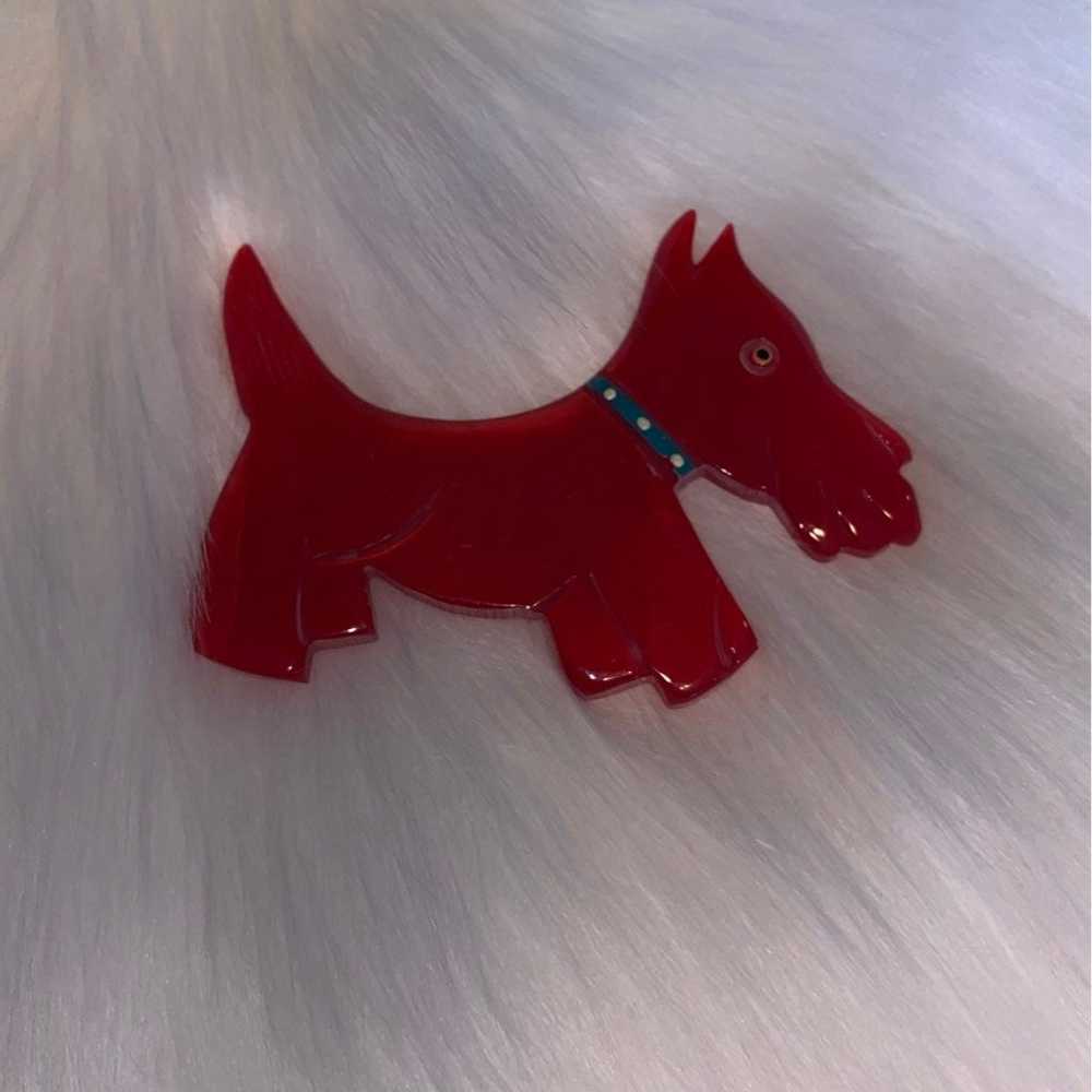 Scotty Dog Vintage Brooch - image 1