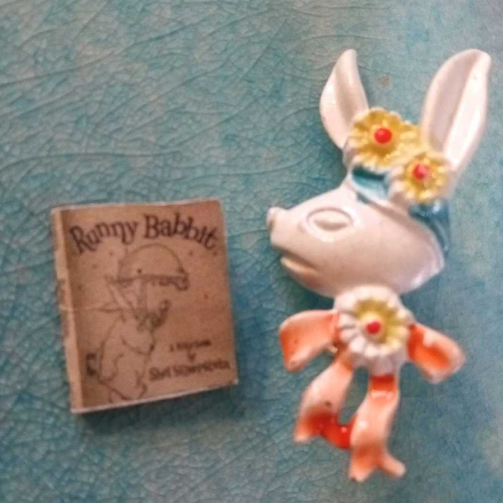 Vintage Rabbit Brooch - image 1