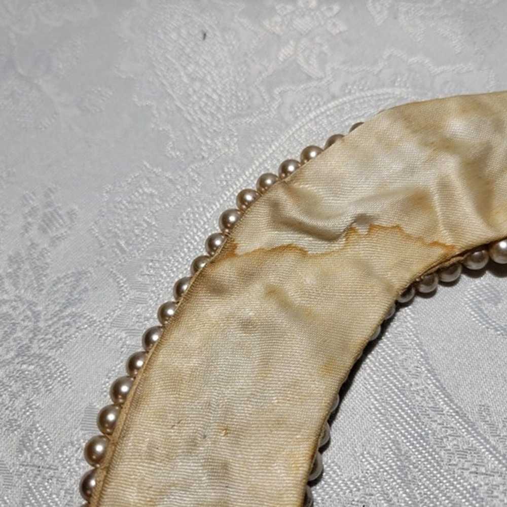 Vintage 1940s-50s Faux Pearl Collar Necklace - image 8