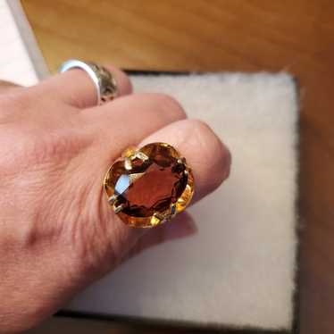 Jose Esposito 18k Electroplated Gold Topaz Stone … - image 1