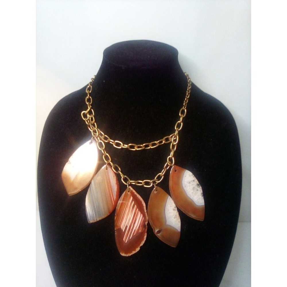 Vintage Bolo Agate Necklace - image 1