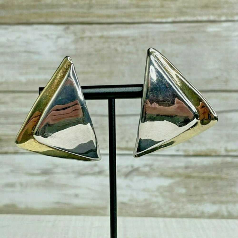 Vintage Antique 925 Sterling Silver Earrings Fine… - image 1