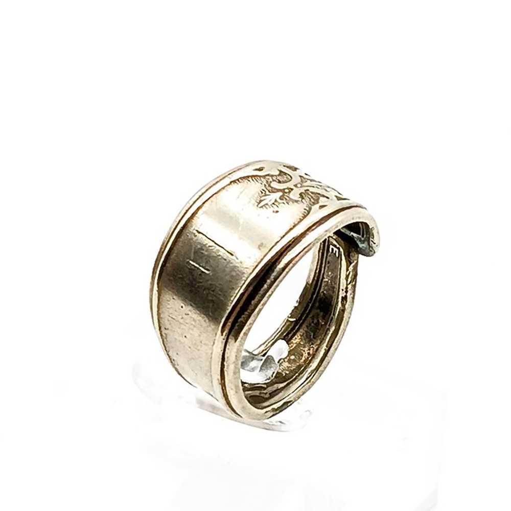 Vintage Princess Spoon Wrap Ring, Silver Plate La… - image 2