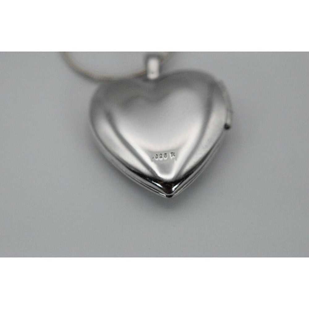 Mom Heart Shaped Rose Locket Solid Sterling Silve… - image 2