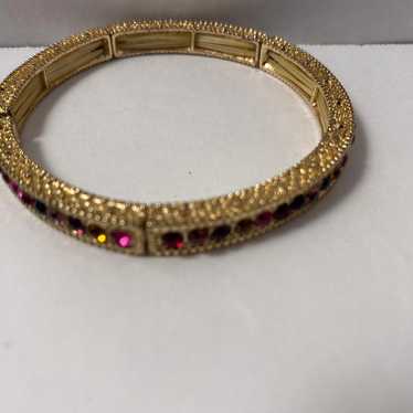 VINTAGE NATASHA GOLD RHINESTONE BRACELET