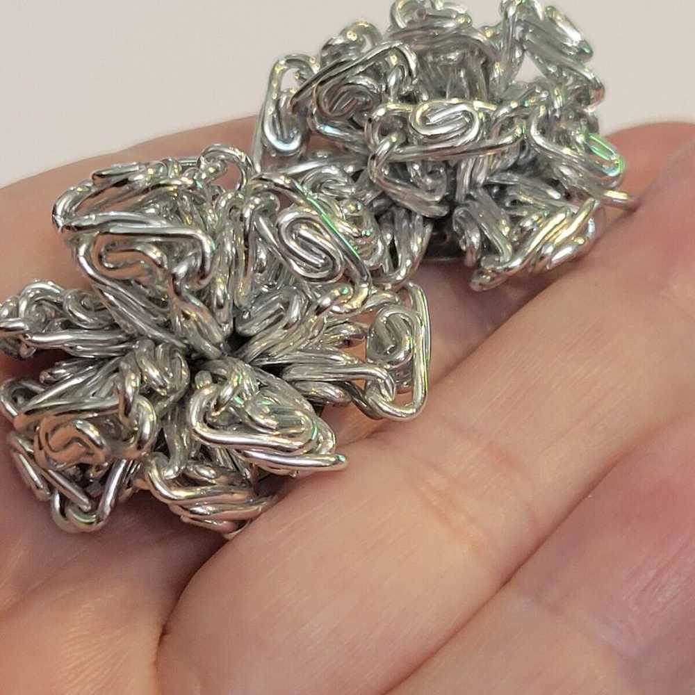 Vintage Aluminum Paper Clip Link Cluster Clip on … - image 3