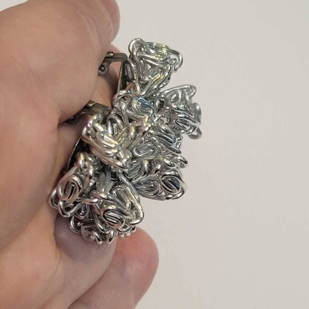 Vintage Aluminum Paper Clip Link Cluster Clip on … - image 4