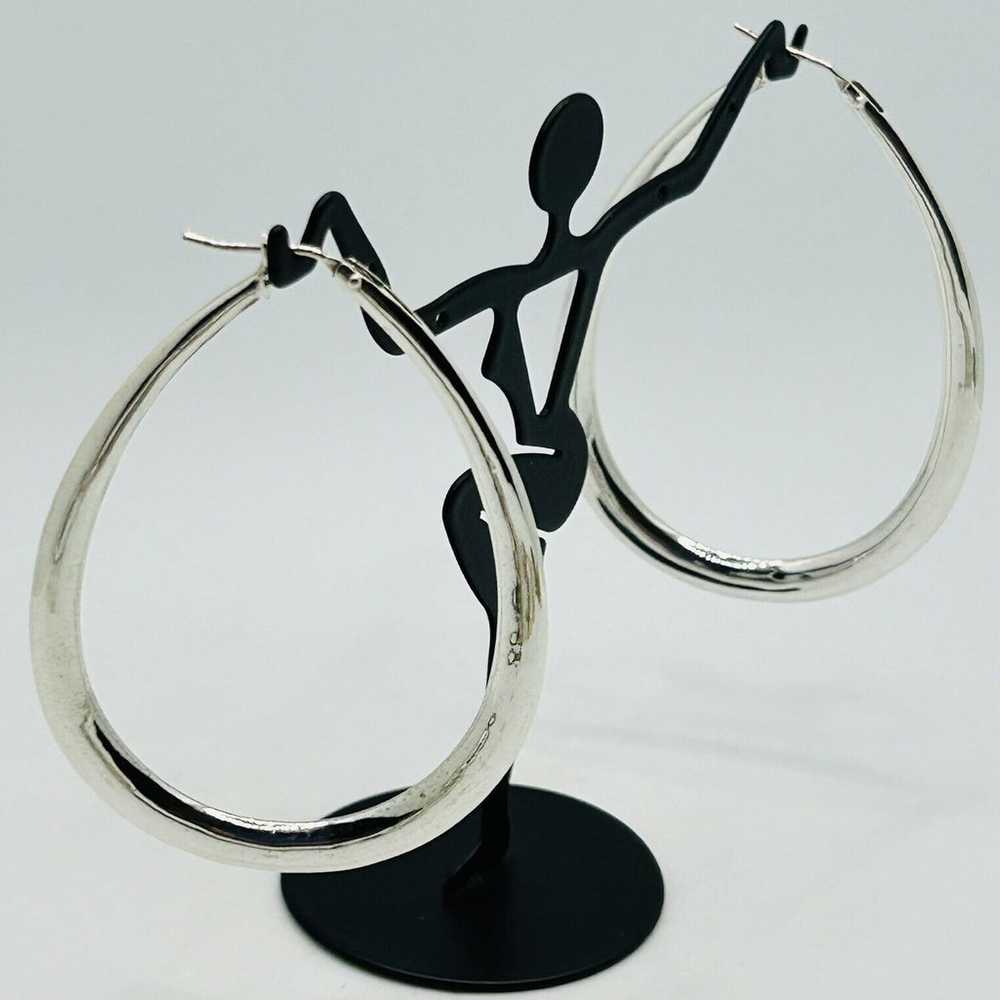 Vintage Big Sterling Silver Modernist Wide Puffed… - image 3