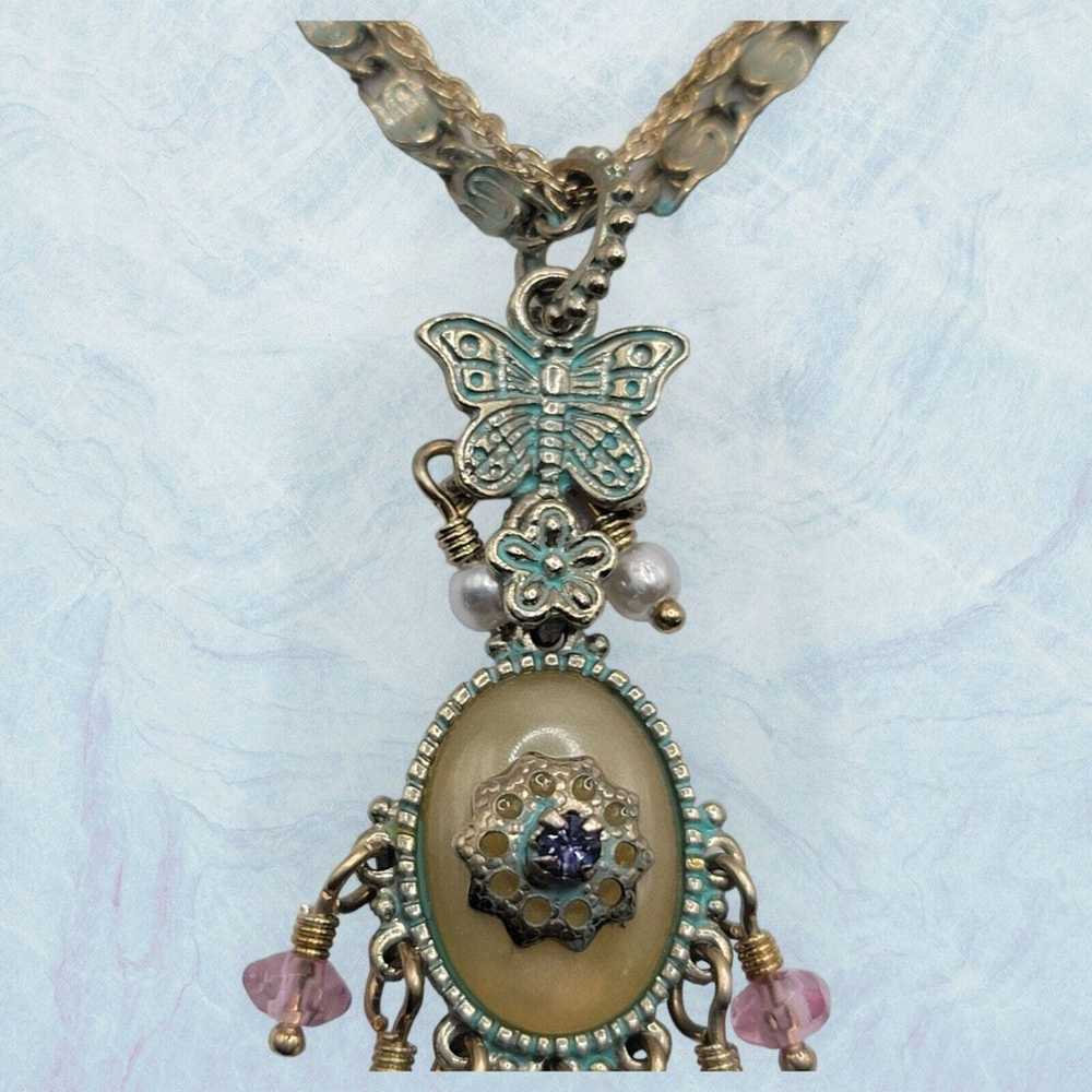 Vintage Avon Sweet Sorbet Butterfly Pendant Neckl… - image 4