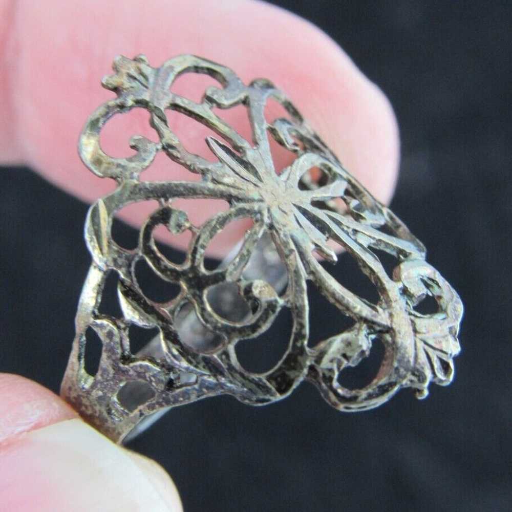 ANTIQUE VICTORIAN Sterling Silver ladies ring FIL… - image 1