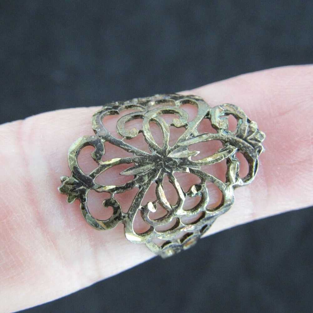 ANTIQUE VICTORIAN Sterling Silver ladies ring FIL… - image 2