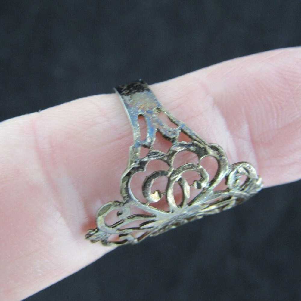 ANTIQUE VICTORIAN Sterling Silver ladies ring FIL… - image 4