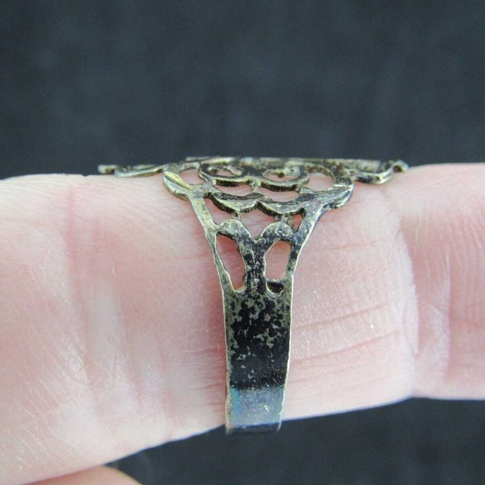 ANTIQUE VICTORIAN Sterling Silver ladies ring FIL… - image 5