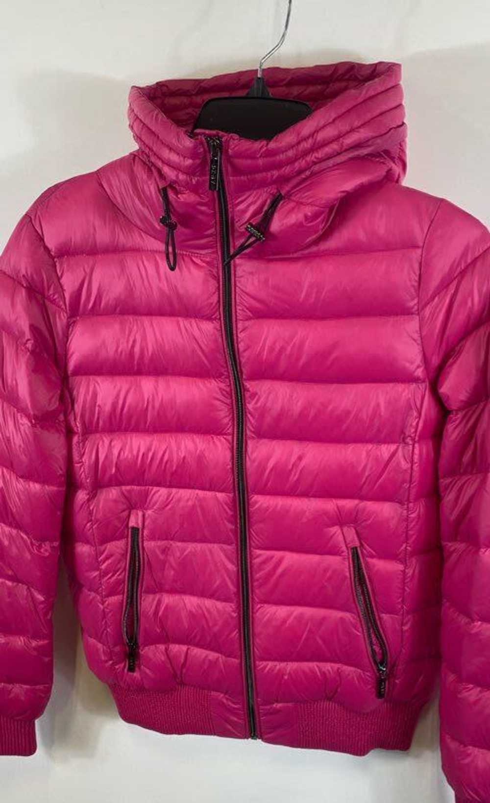 DKNY Womens Pink Pocket Long Sleeve Full Zip Hood… - image 3