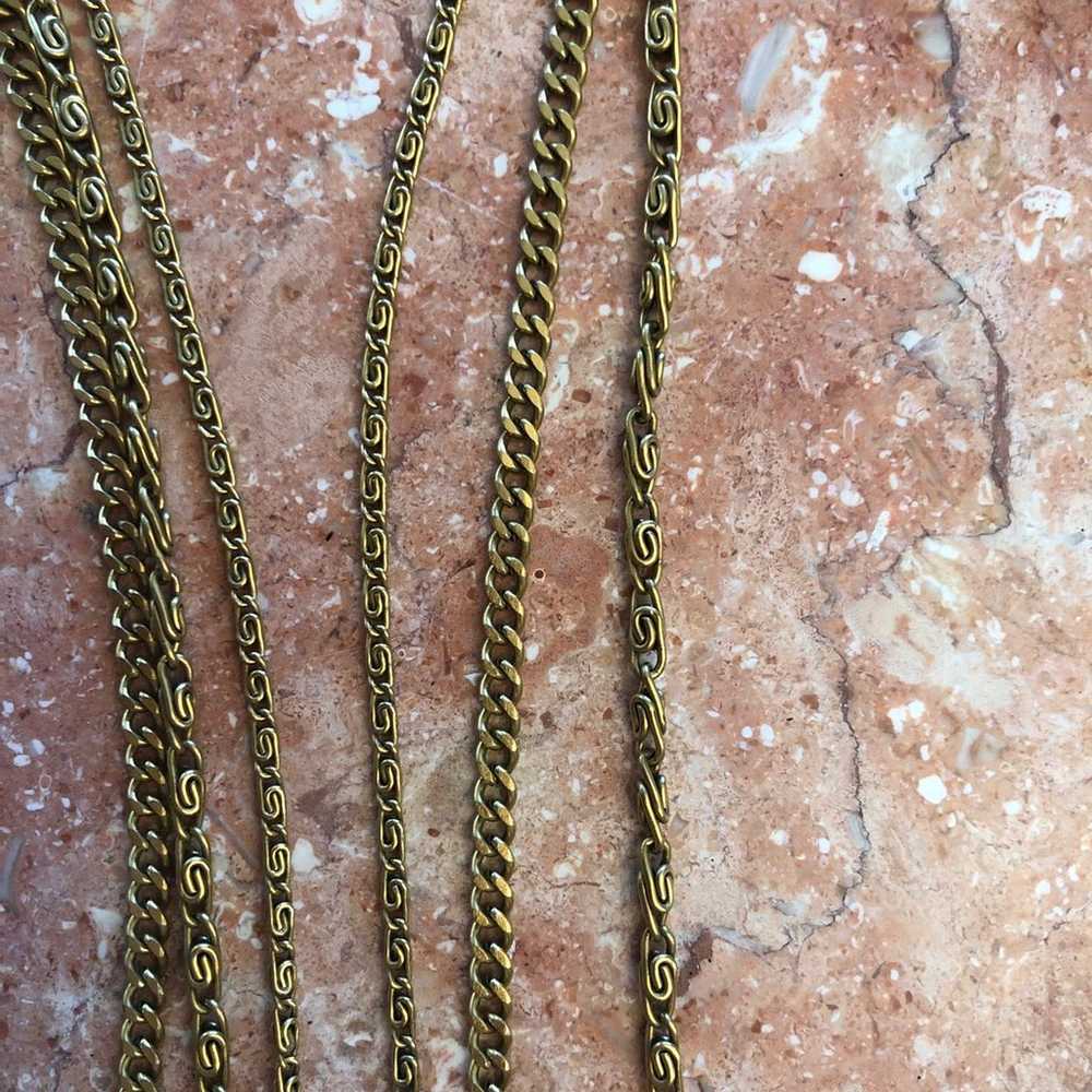 vintage goldette triple strand necklace - image 6