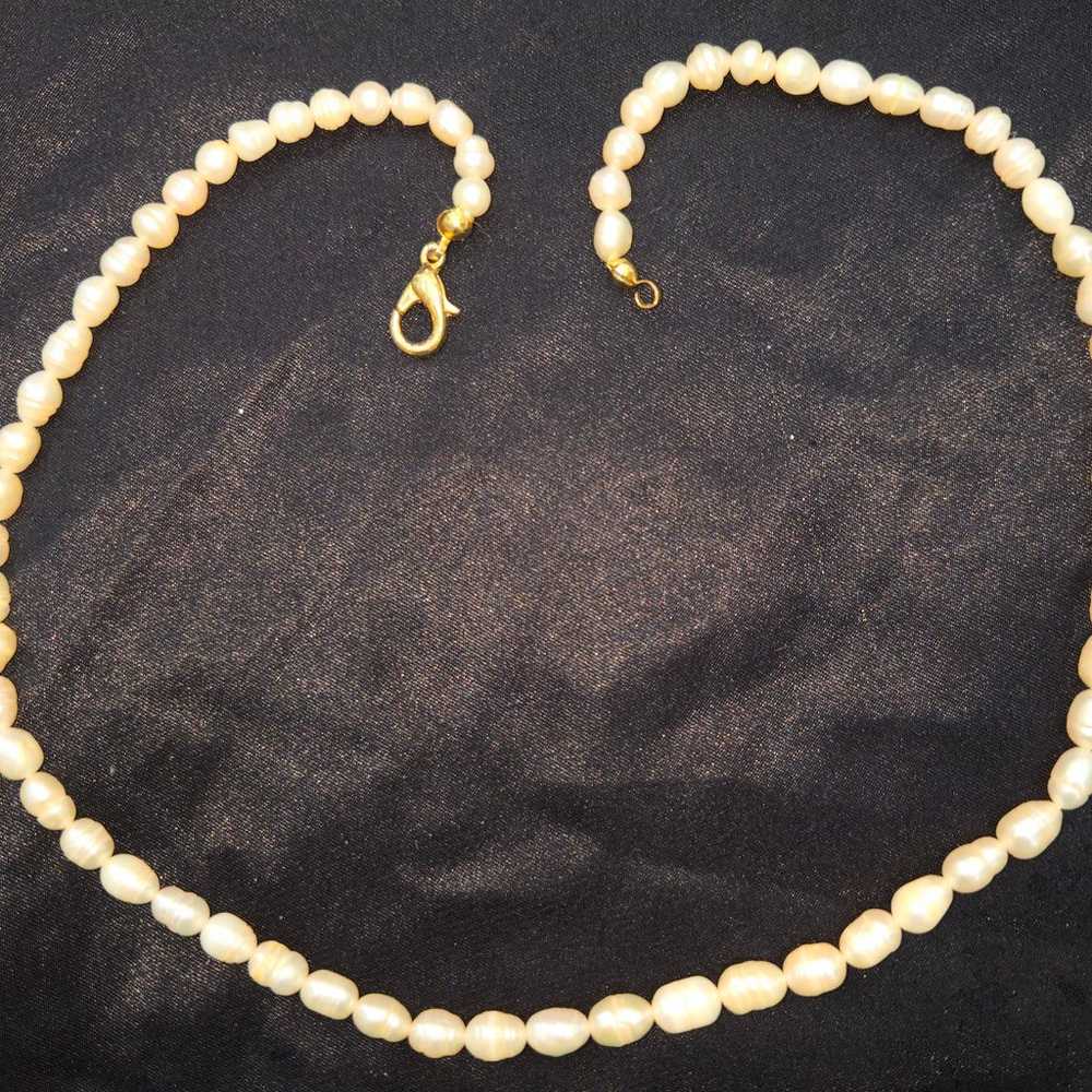 Vintage Freshwater Cultured Pearl Necklace - image 2