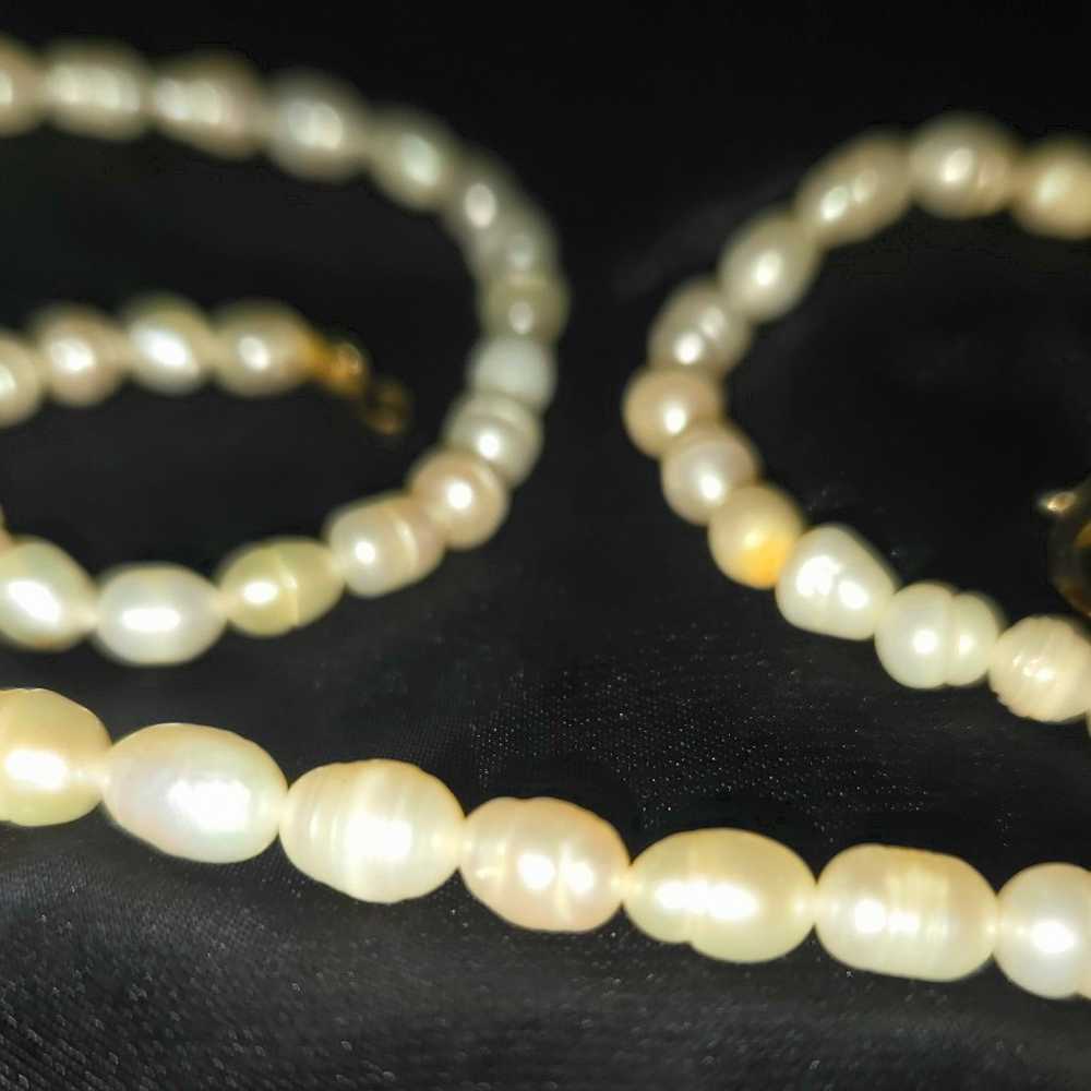 Vintage Freshwater Cultured Pearl Necklace - image 4