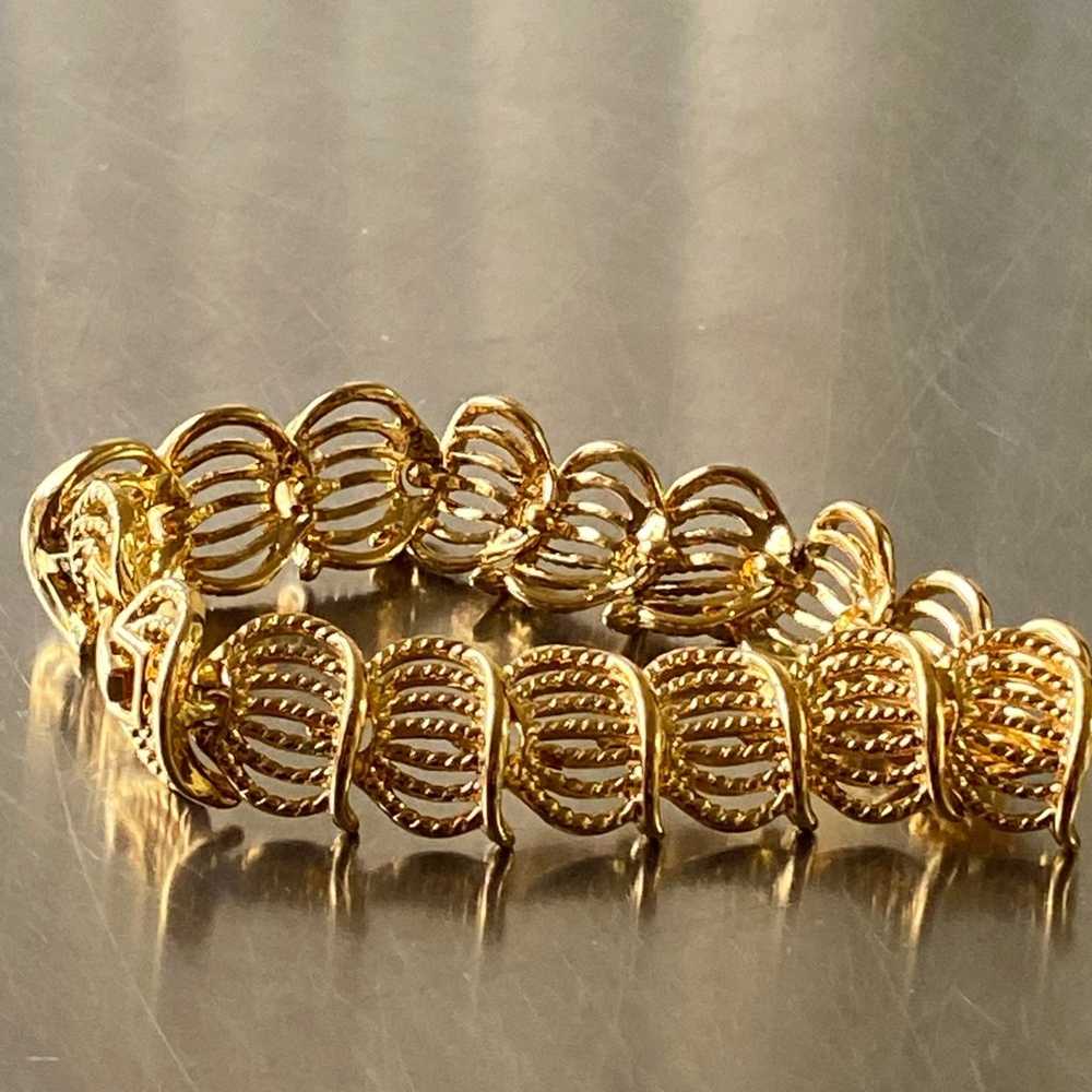 Vintage Napier Twisted Rope  Bracelet  8” - image 2