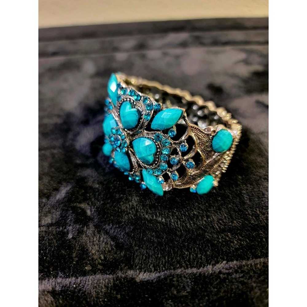 Vintage Turquoise Bangle Bracelet - image 11