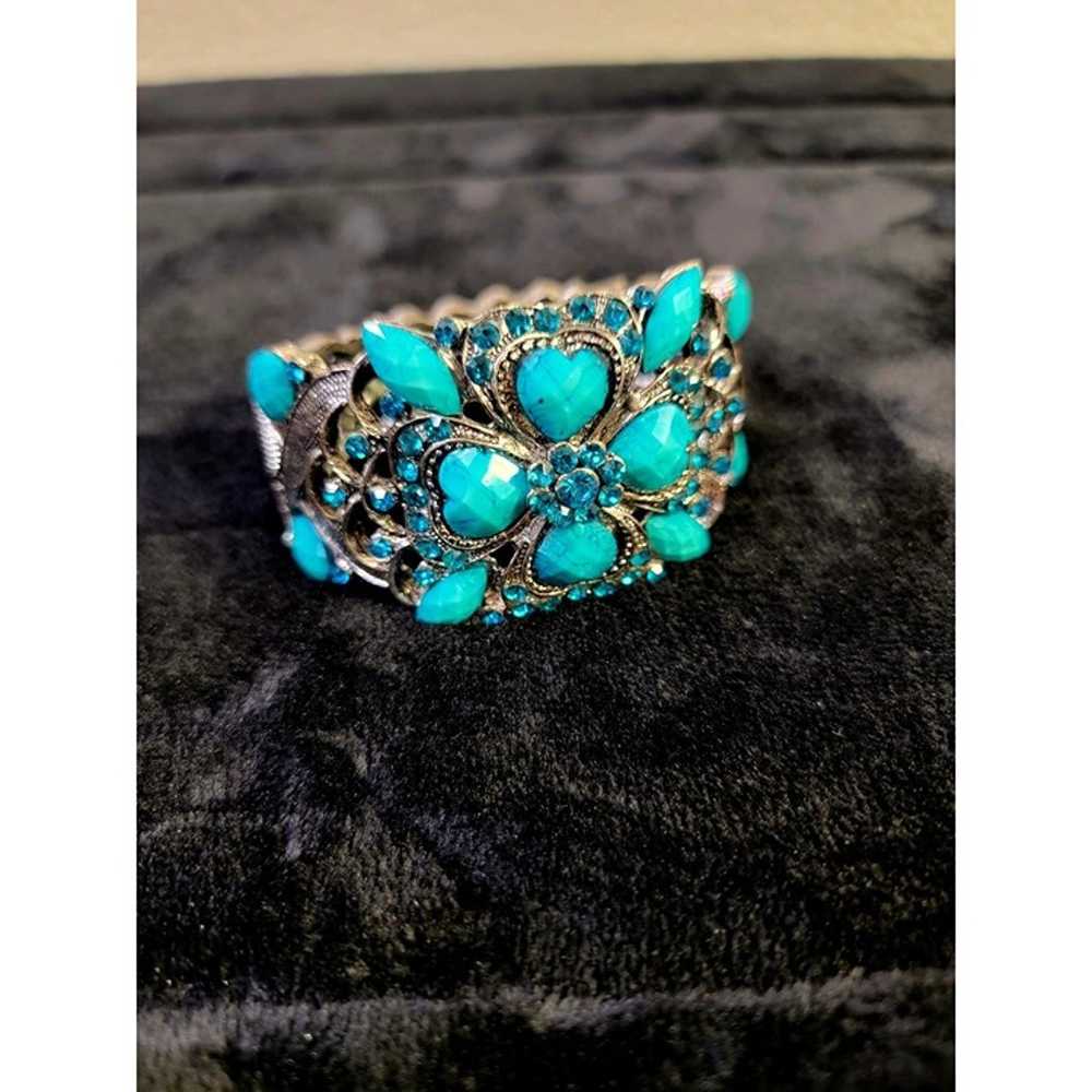 Vintage Turquoise Bangle Bracelet - image 12