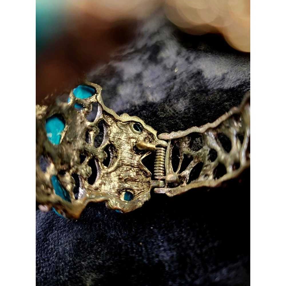 Vintage Turquoise Bangle Bracelet - image 5