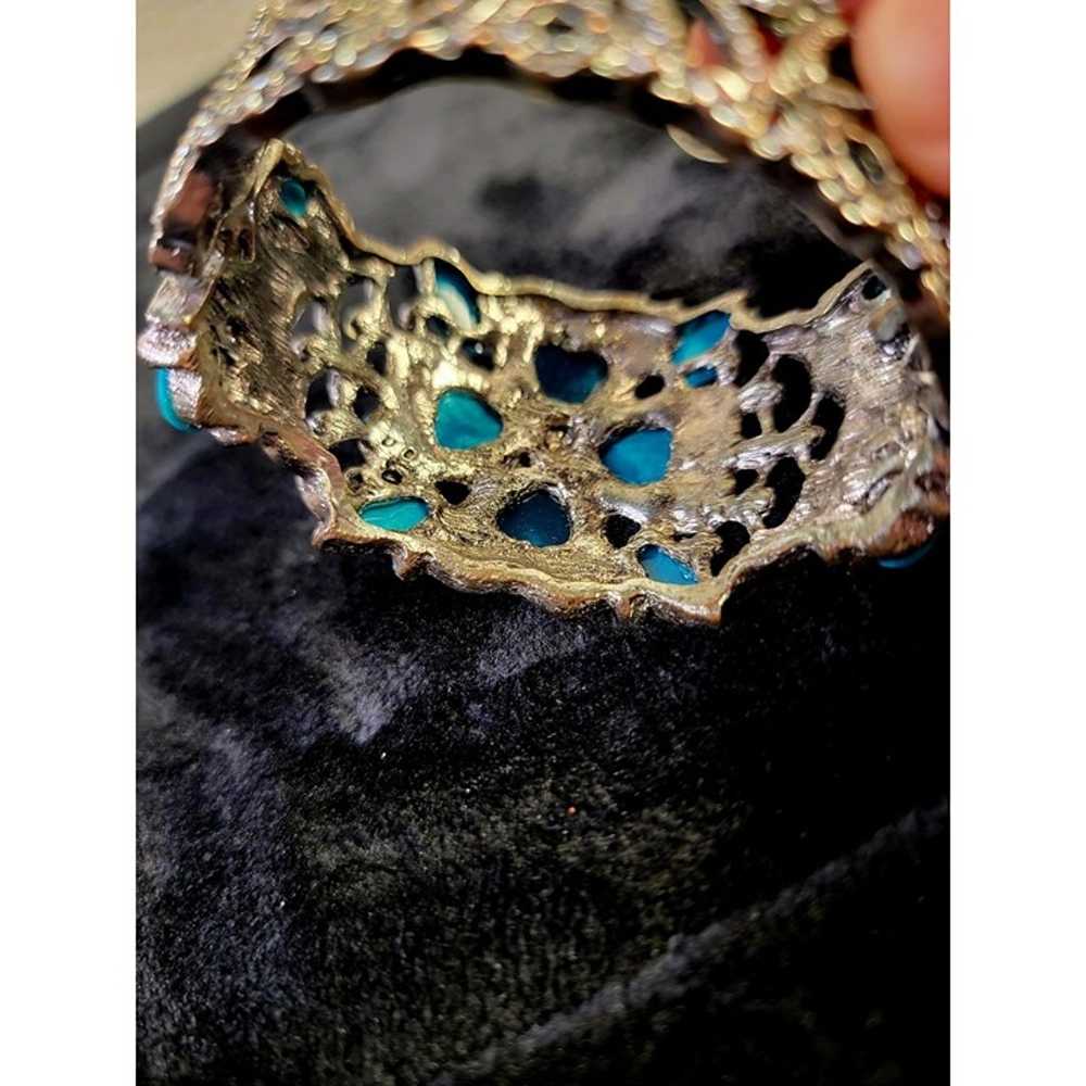 Vintage Turquoise Bangle Bracelet - image 9