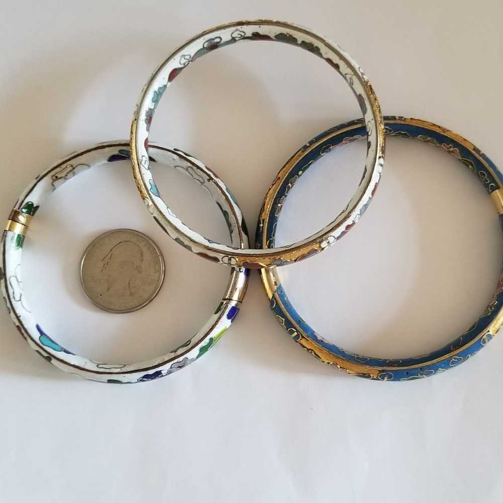 cloisonne bangle bracelets - image 6