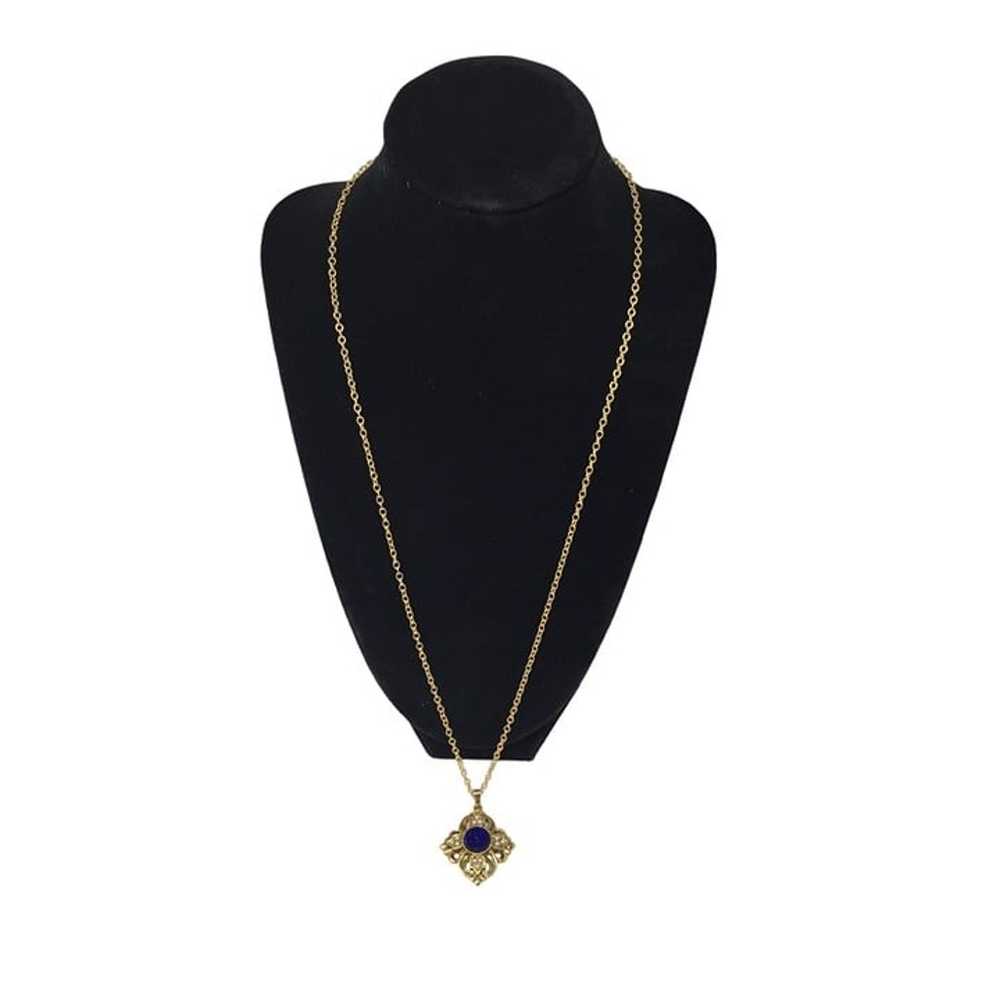 Beautiful Vintage AVON Goldtone Necklace With Fau… - image 2