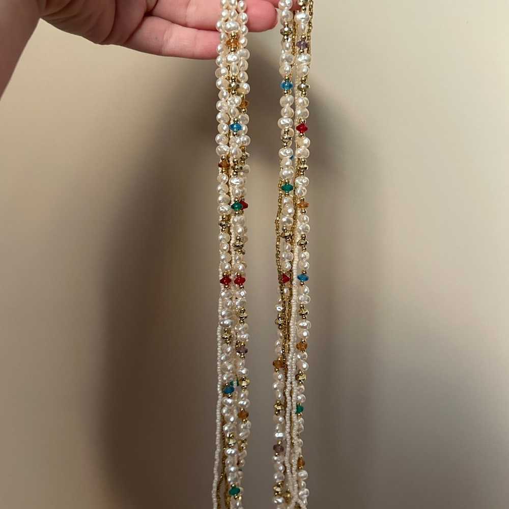 Vintage Multi Strand Fresh Water Pearl Beaded Sta… - image 2