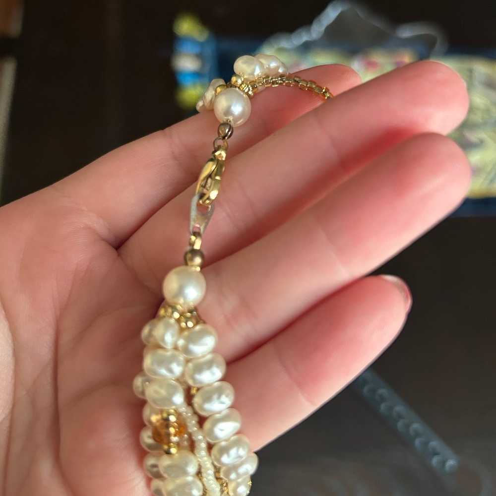 Vintage Multi Strand Fresh Water Pearl Beaded Sta… - image 5