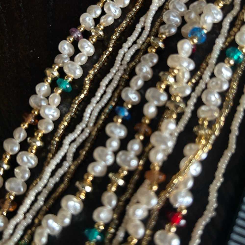 Vintage Multi Strand Fresh Water Pearl Beaded Sta… - image 8