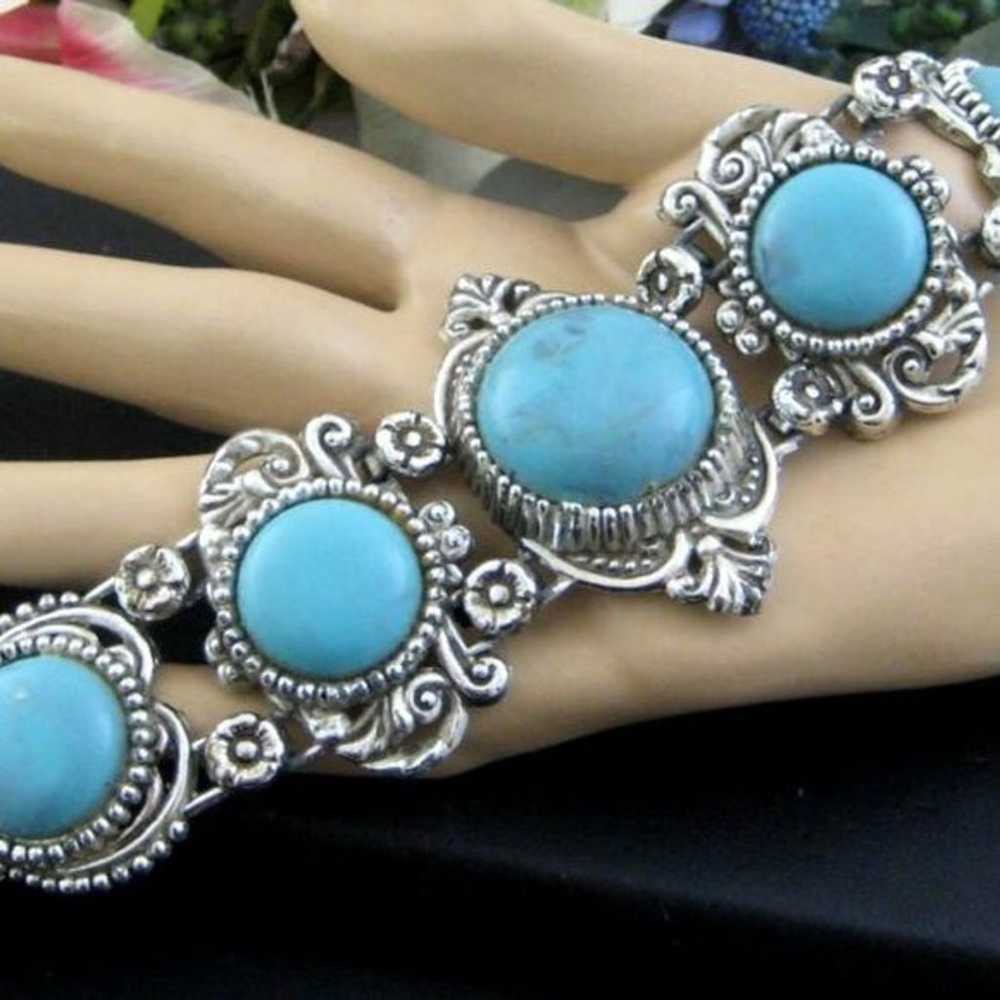 Karu Arke Bracelet Faux Turquoise vintage - image 1