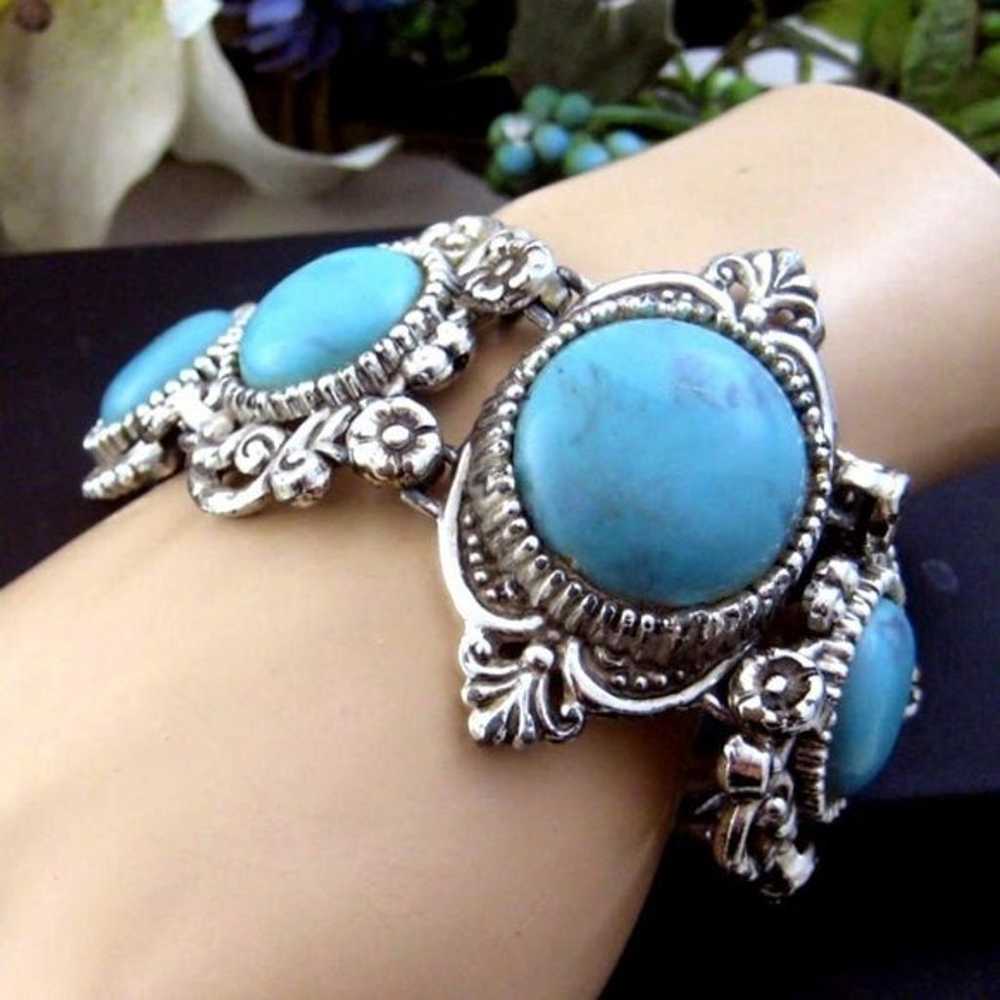 Karu Arke Bracelet Faux Turquoise vintage - image 2