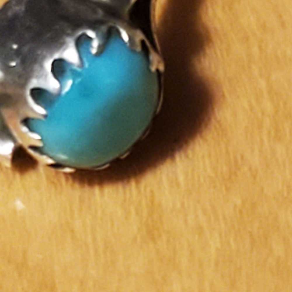 Turquoise and sterling silver ring size 5.75 - image 2