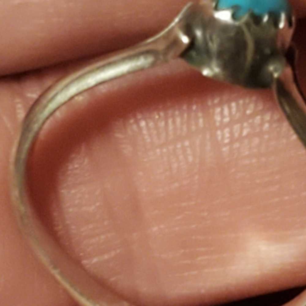 Turquoise and sterling silver ring size 5.75 - image 5