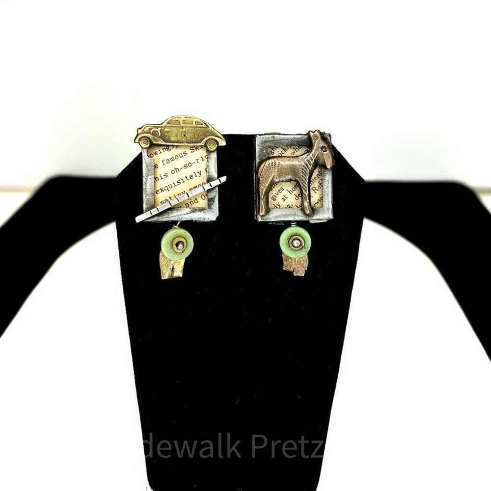 Mixed Media Collage Earrings - image 1