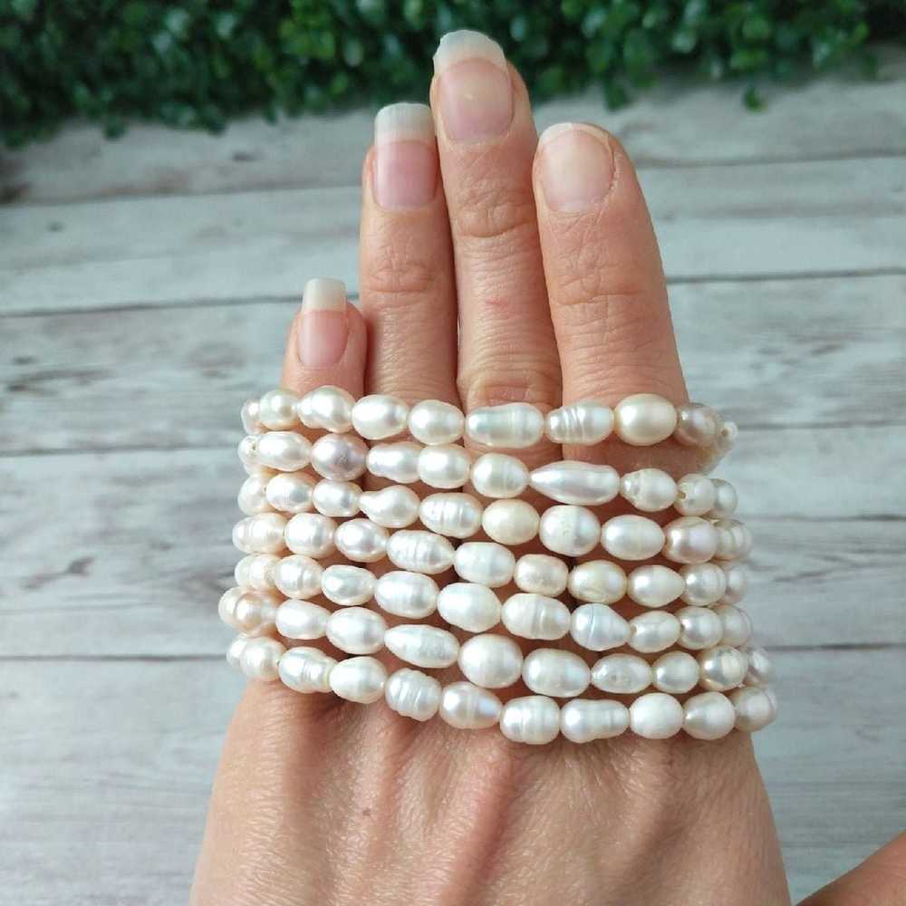 Marlyn Schiff pearls Stretch Bracelet - image 8