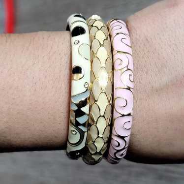 Vintage Gold Bangle Bracelets - image 1