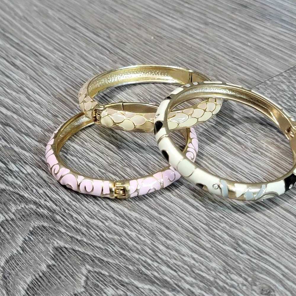 Vintage Gold Bangle Bracelets - image 8