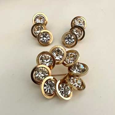 Judy Lee Vintage Brooch and Earrings Set - image 1