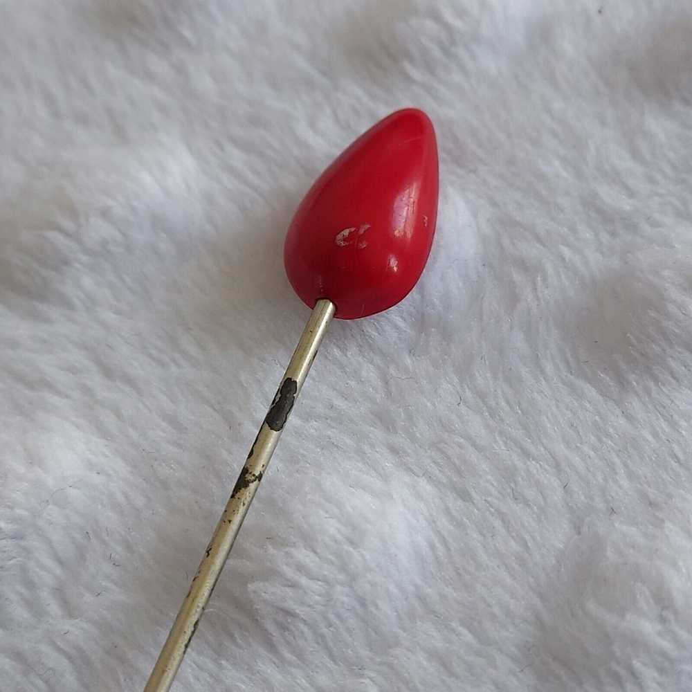 Vintage Art Deco Celluloid Pin Early Plastic Rhin… - image 4