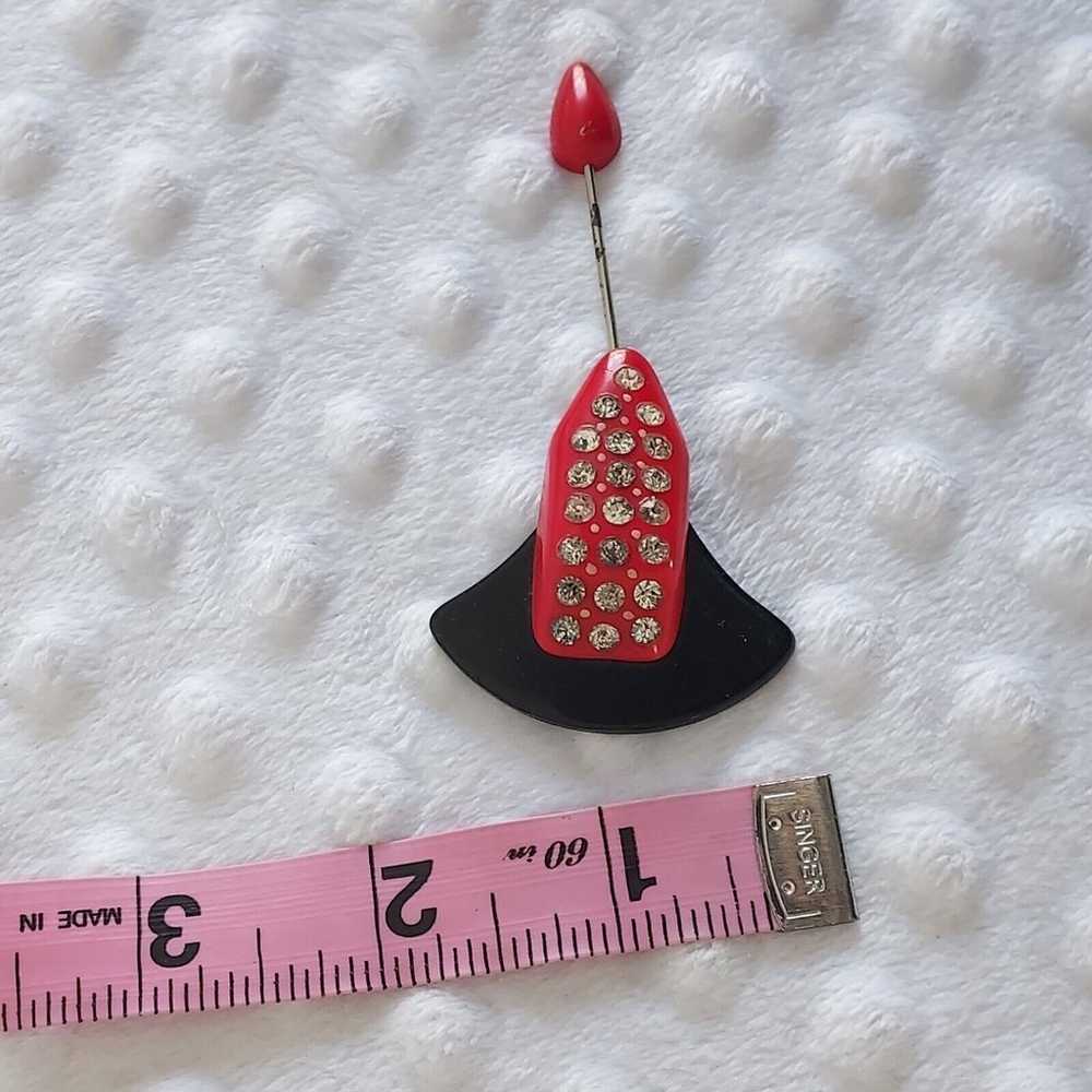 Vintage Art Deco Celluloid Pin Early Plastic Rhin… - image 6