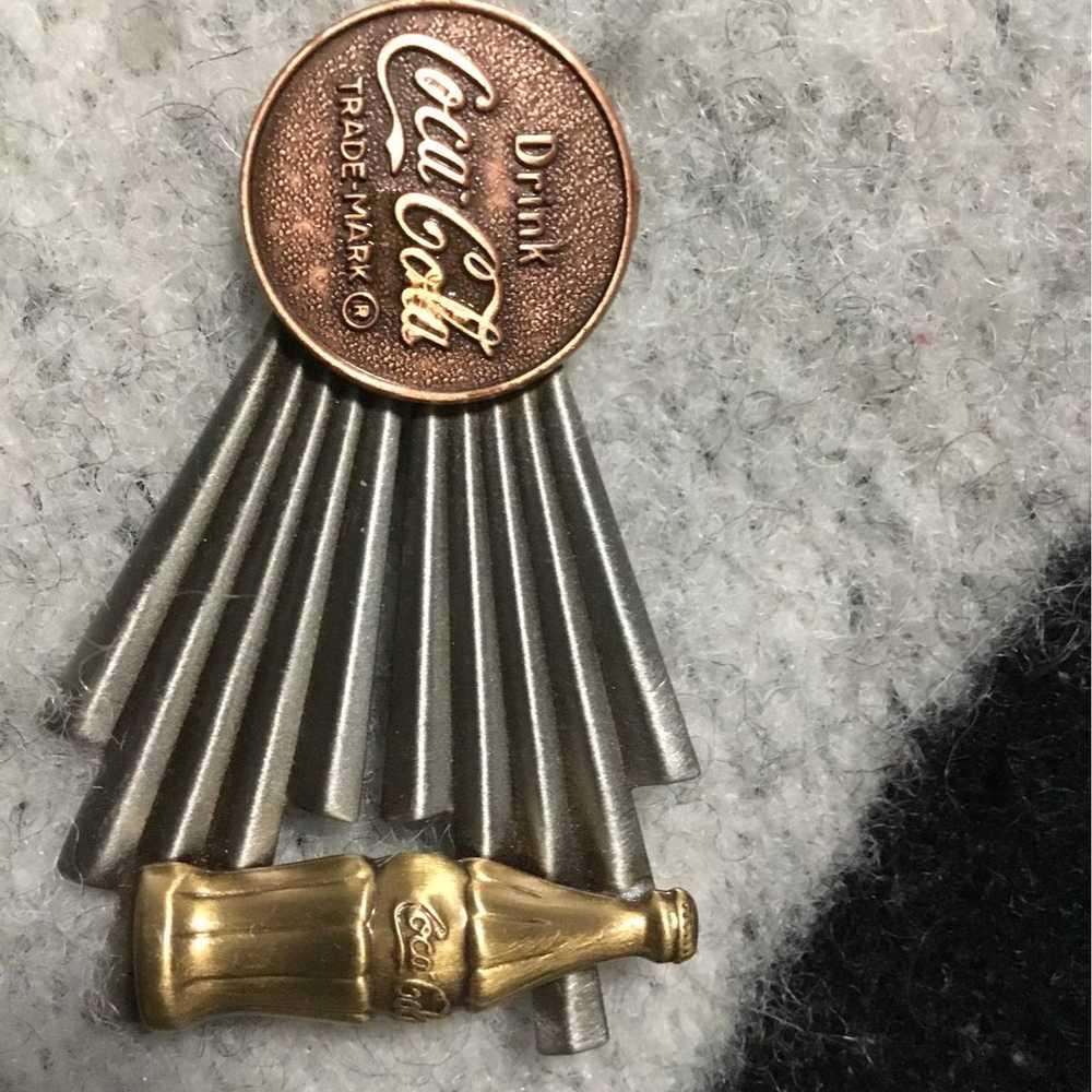 Copper colored Coca Cola pin - image 5