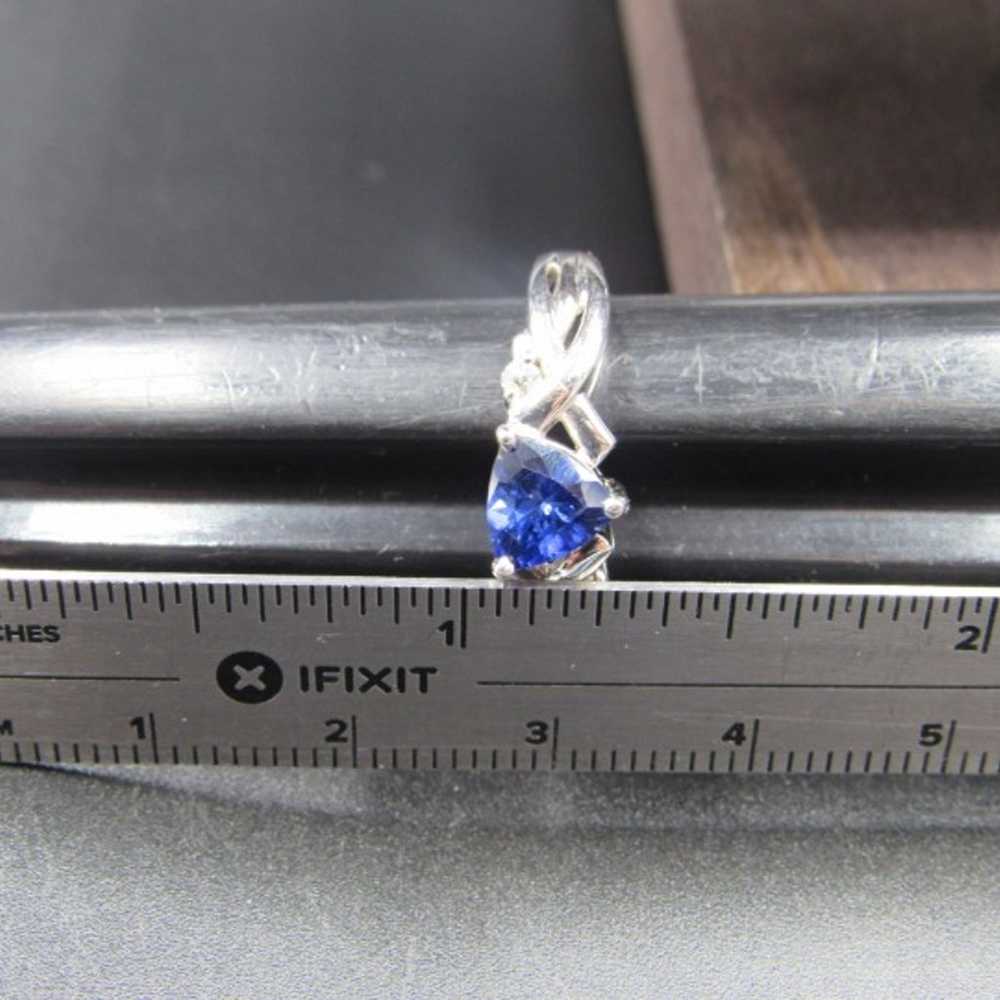 Size 7 Sterling Silver Sapphire Gem Ring - image 7