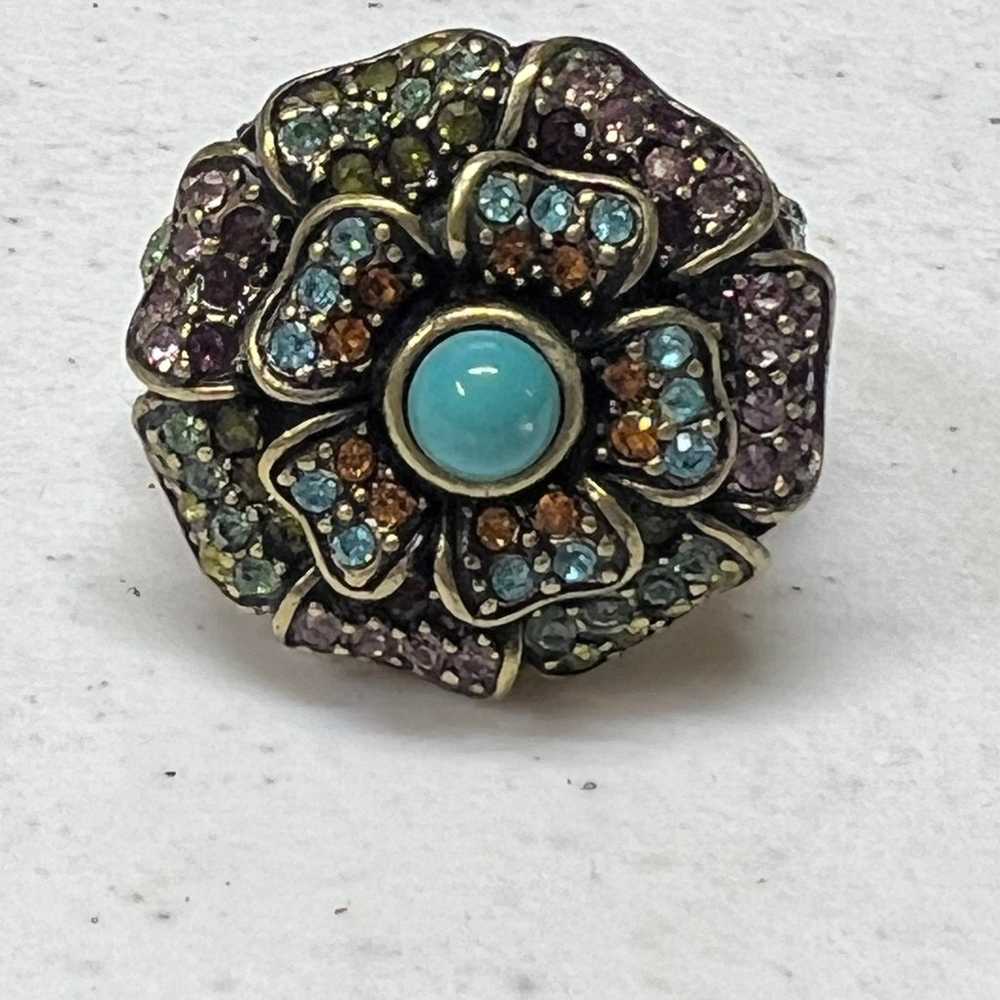 HEIDI DAUS Turquoise Gemstone & Faceted Crystal F… - image 1