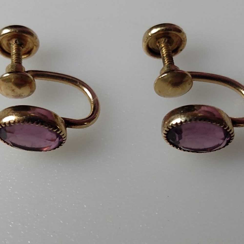 Vintage Danecraft 12k Yellow Gold Filled Purple A… - image 3