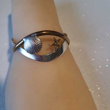 Vintage Courtney Petersen Sterling Silver cuff - image 1