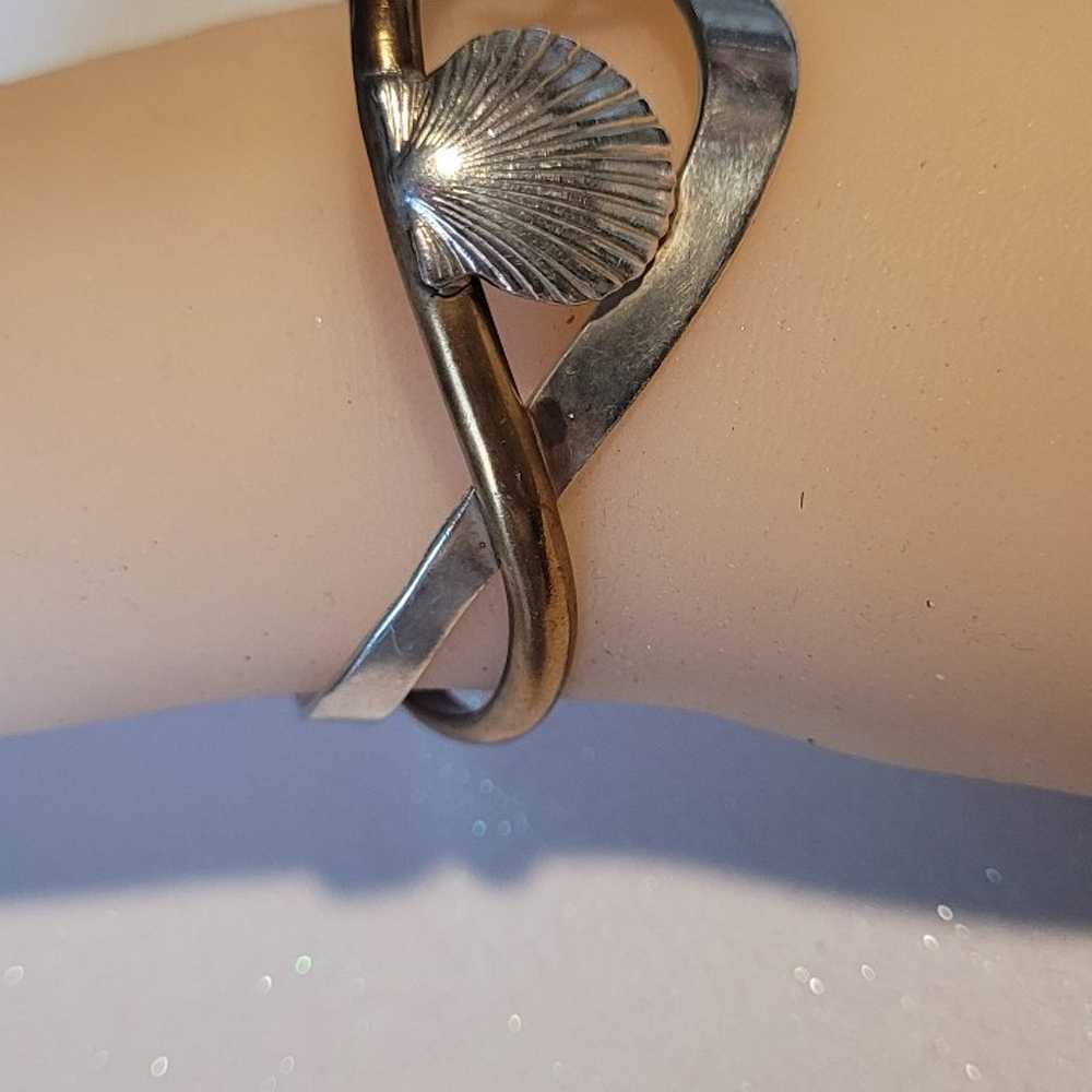 Vintage Courtney Petersen Sterling Silver cuff - image 6