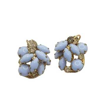 Vintage Verified Juliana Periwinkle Blue Earrings… - image 1